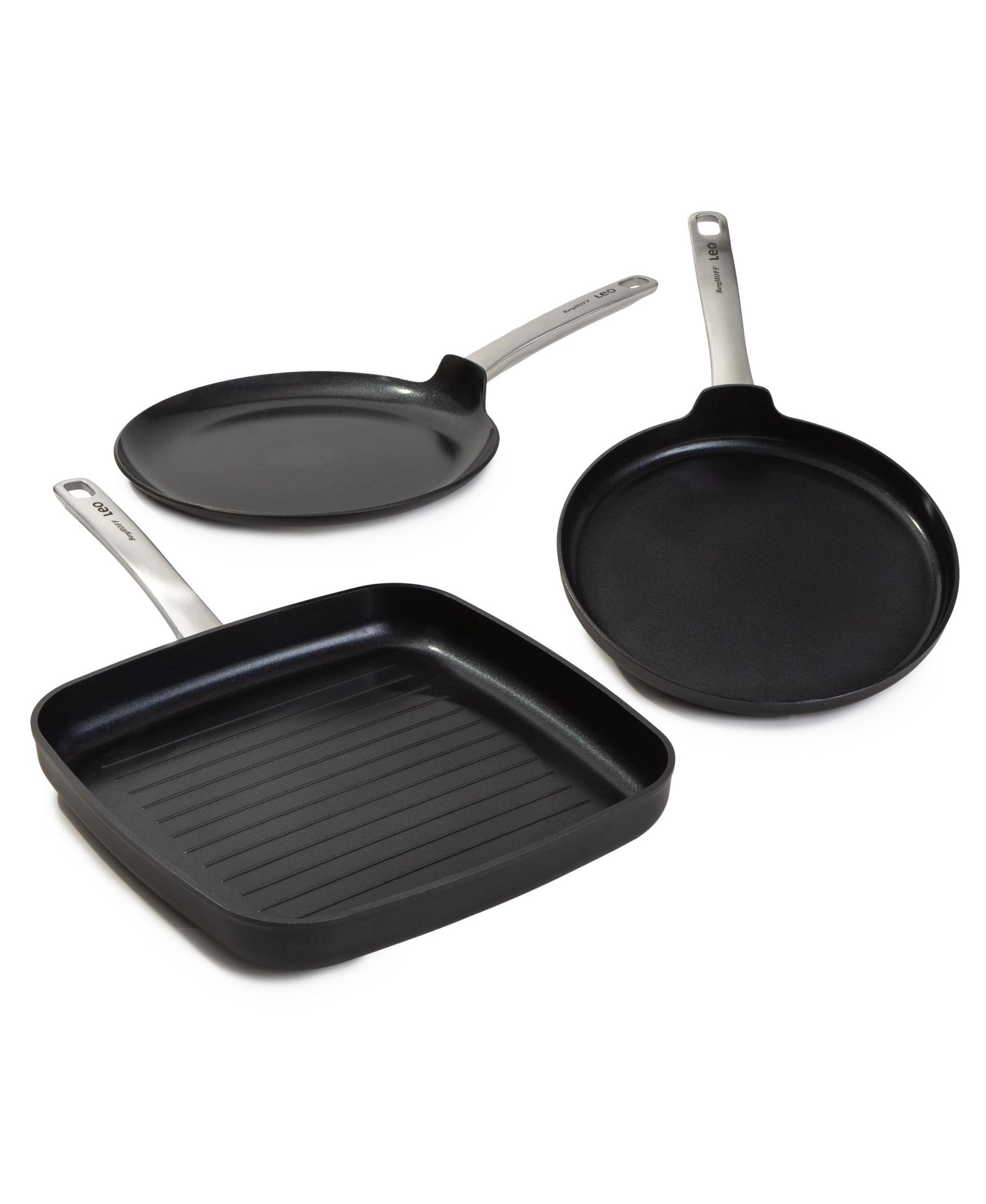 BergHOFF Graphite 3Pc Non-stick Ceramic Specialty Cookware Set