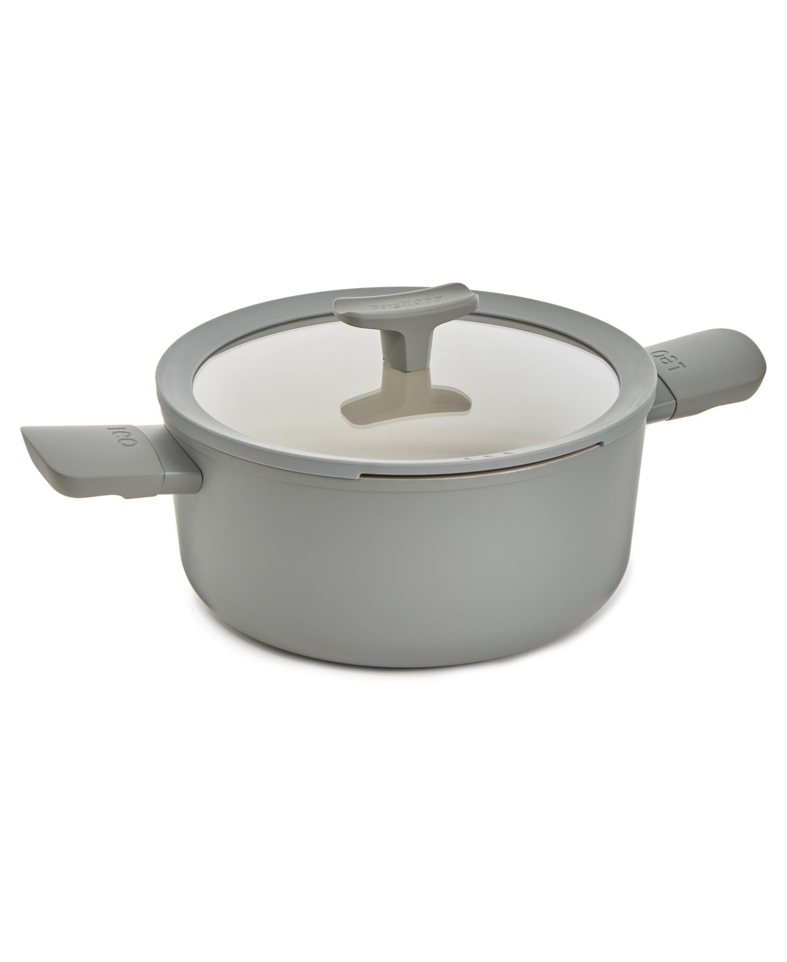BergHOFF Balance кастрюля с антипригарным керамическим покрытием 10", 4.6qt, со стеклянной крышкой, из переработанного алюминия
