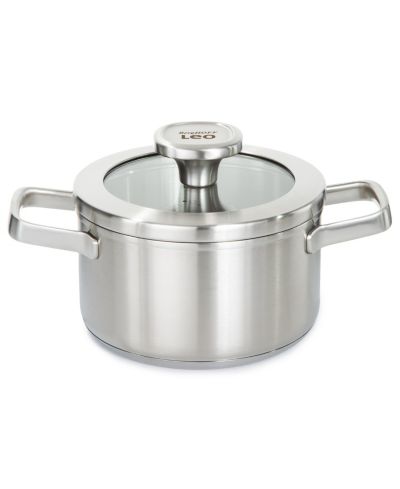 BergHOFF Graphite 18/10 Stainless Steel Stockpot 6.25", 1.7qt. With Glass Lid