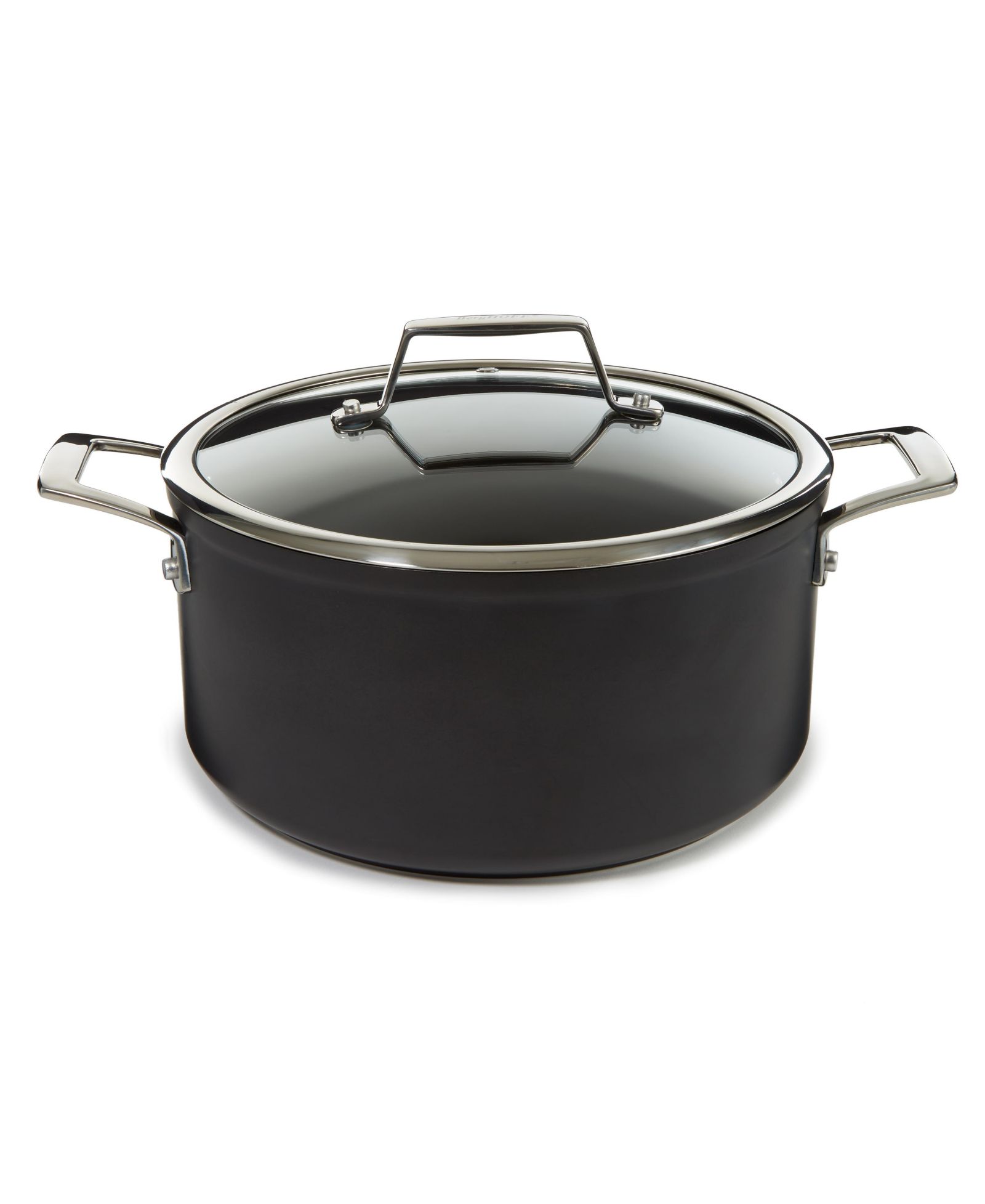 BergHOFF Essentials кастрюля с антипригарным покрытием 10" 5.3qt со стеклянной крышкой, черная