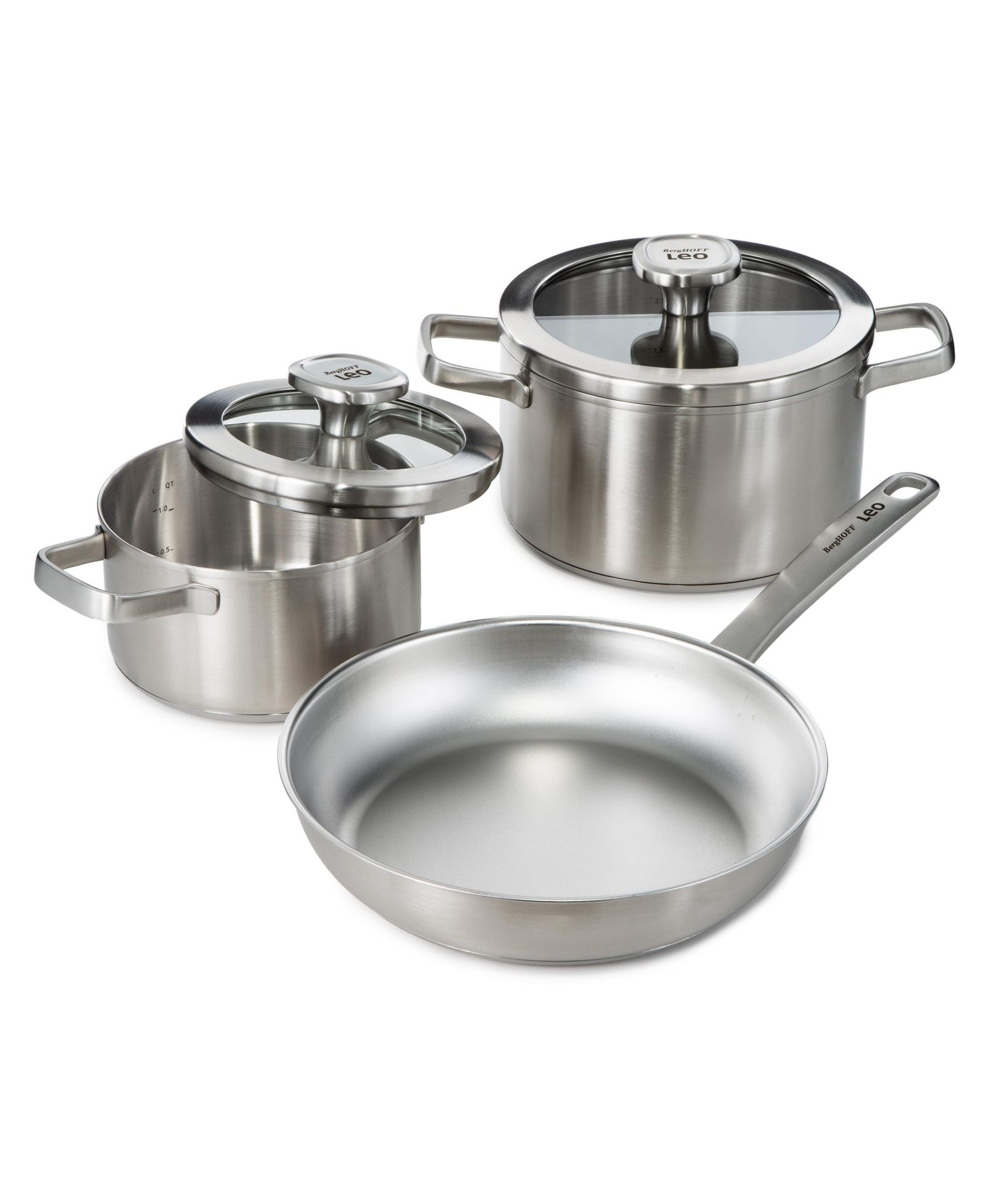 BergHOFF Graphite 5Pc 18/10 Stainless Steel Cookware Set