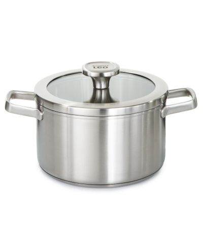 BergHOFF Graphite 18/10 Stainless Steel Stockpot 8", 3.6qt. With Glass Lid
