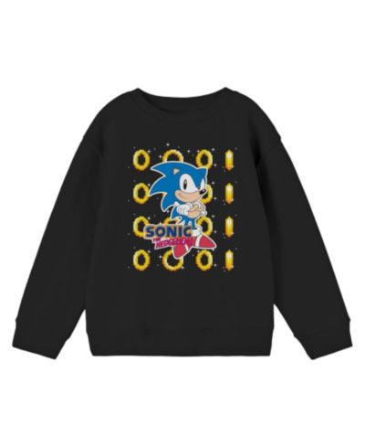 Sonic The Hedgehog Детская футболка с длинным рукавом Golden Rings Black