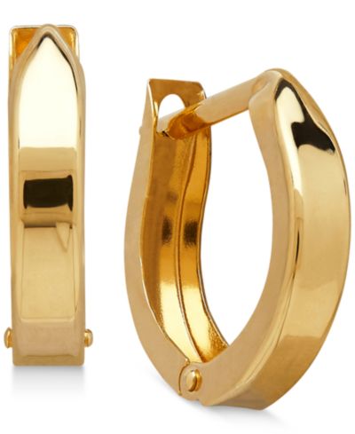 Детские серьги-кольца с шарнирным замком, 14k Gold