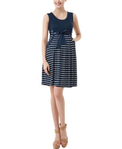 Женское беременное платье kimi + kai Scoop Neck Striped