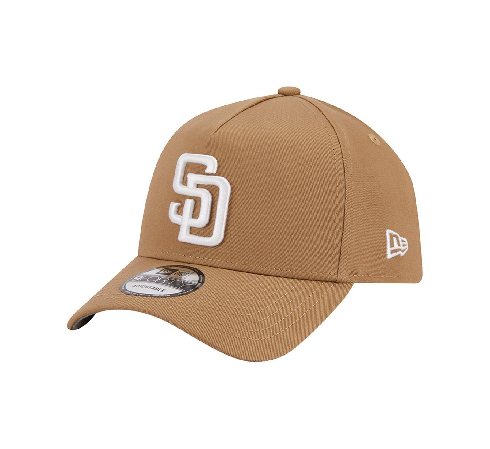 New Era Men's Khaki San Diego Padres A-Frame 9FORTY Adjustable Hat