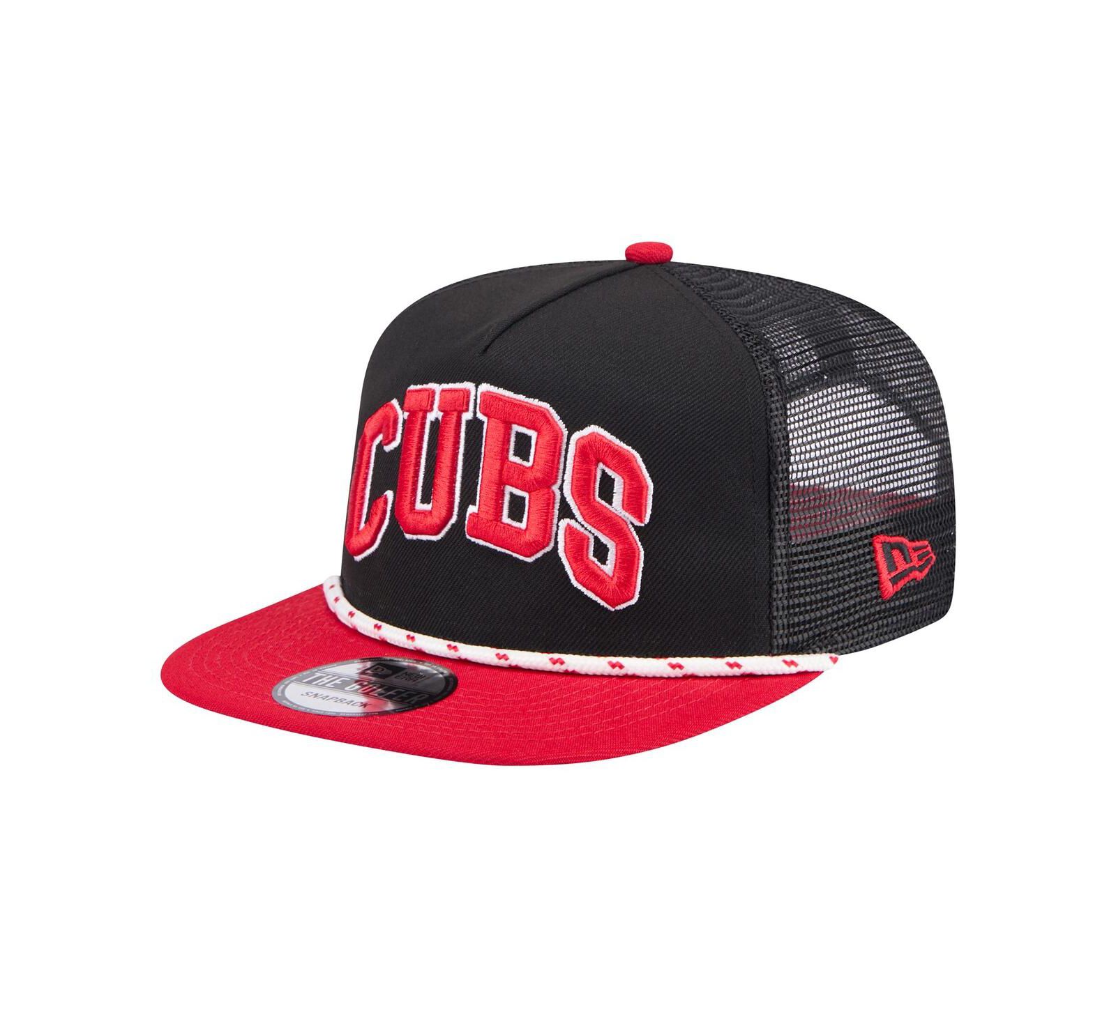Мужская кепка New Era Black Chicago Cubs Throwback Meshback Golfer