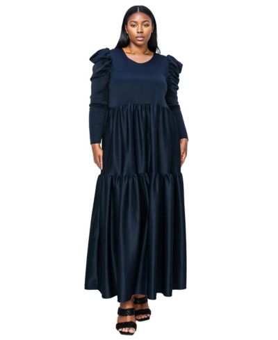 L I V D Женское многоярусное платье макси Plus Size Isabel