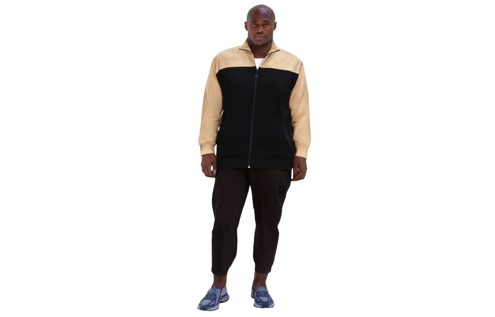 Мужской велюровый спортивный костюм KingSize Colorblock