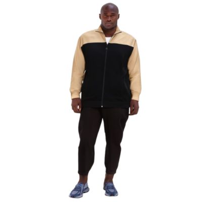 Мужской велюровый спортивный костюм KingSize Colorblock