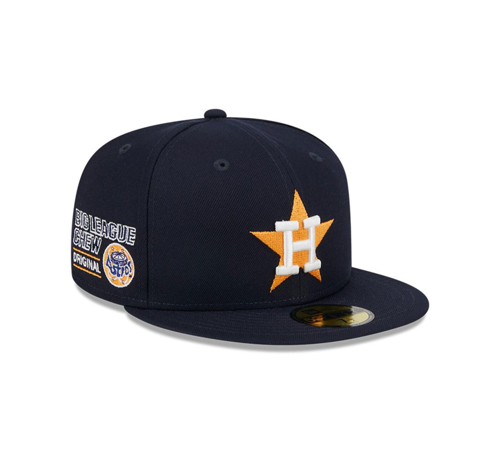 Мужская кепка New Era Navy Houston Astros Big League Chew Team 59FIFTY Fitted