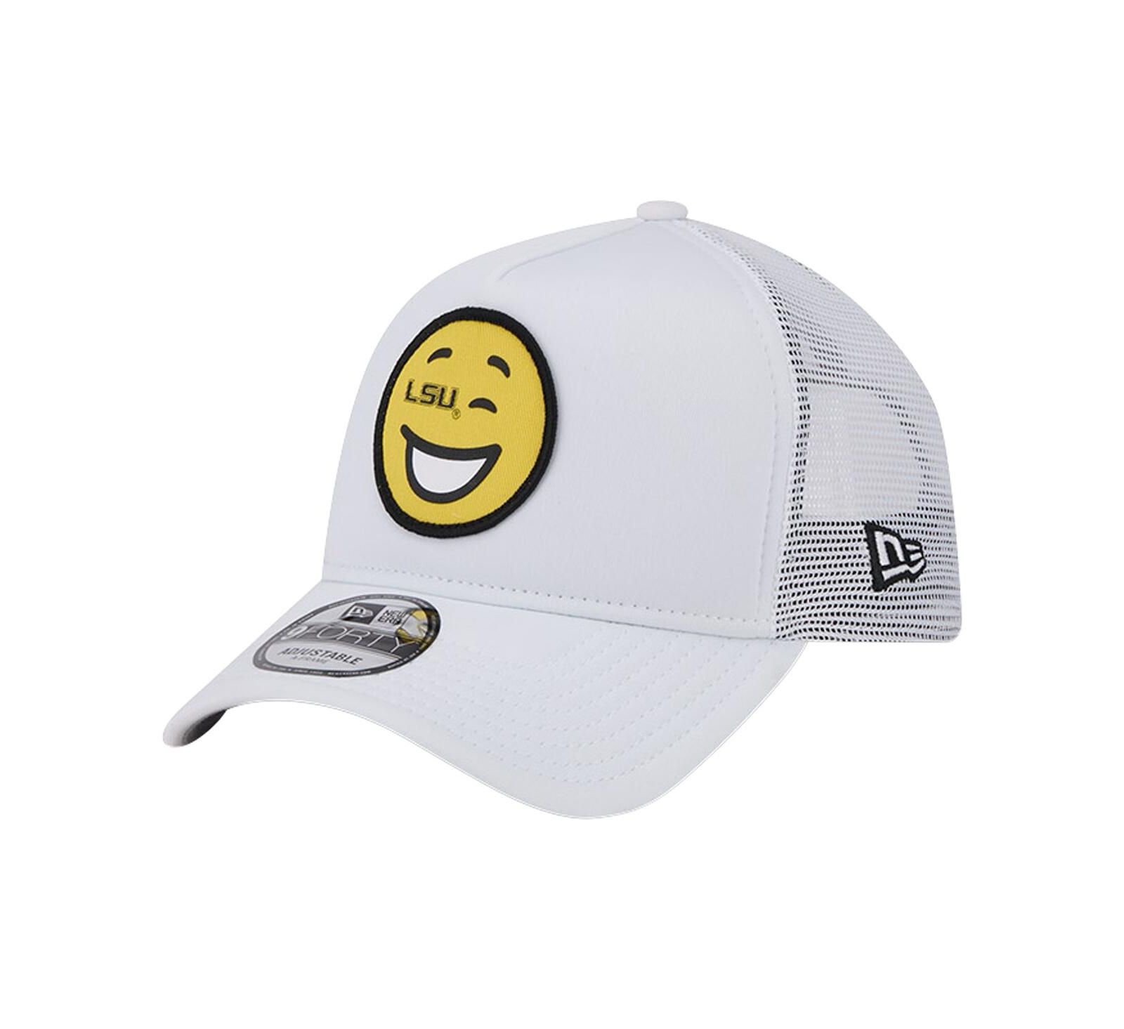 New Era Men's White LSU Tigers Wink Foam Trucker Adjustable Hat