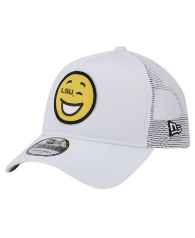 Мужская кепка New Era Men's White LSU Tigers Wink Foam Trucker Adjustable Hat