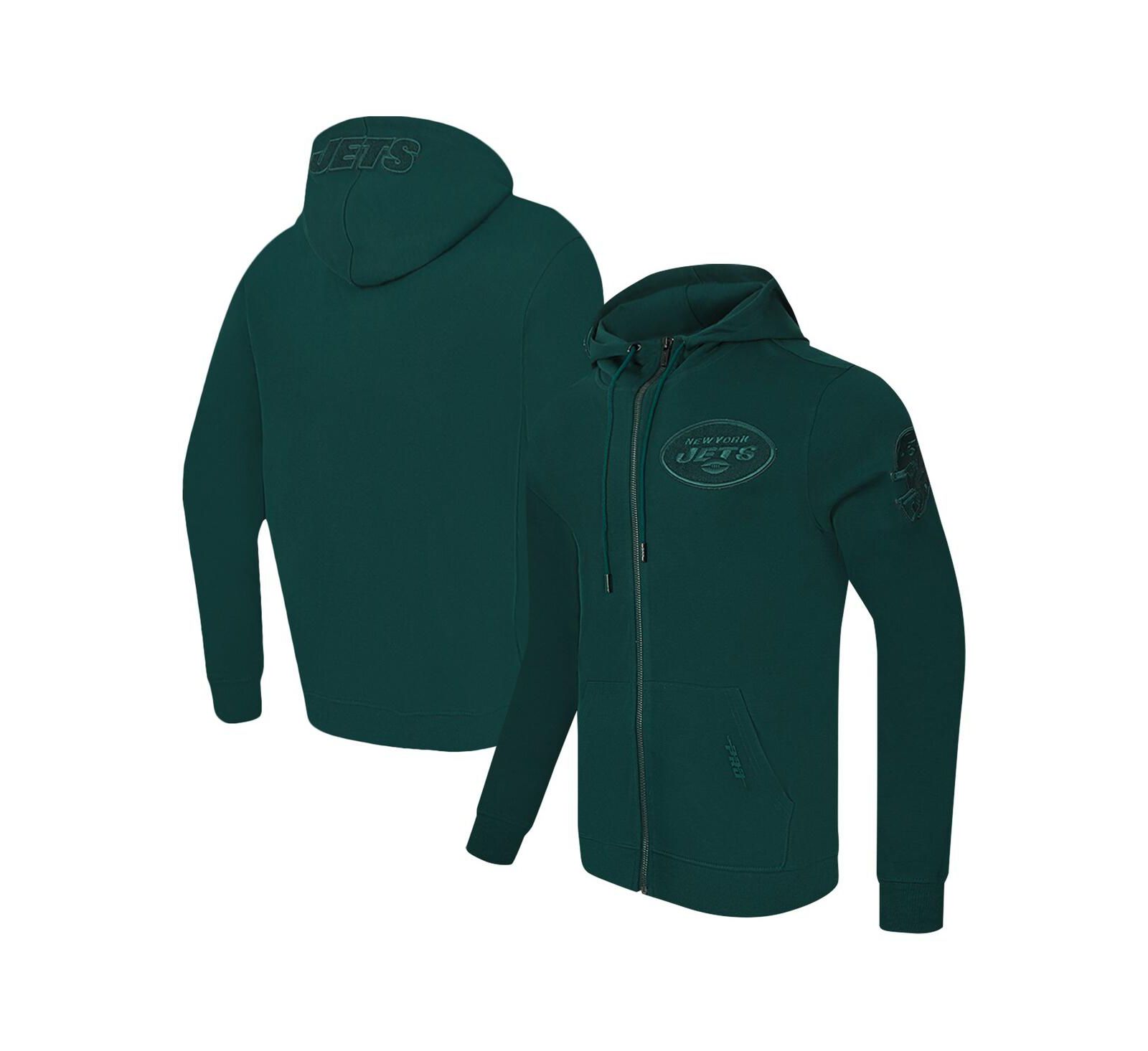 Худи Pro Standard Men's Green New York Jets Triple Tonal Full-Zip
