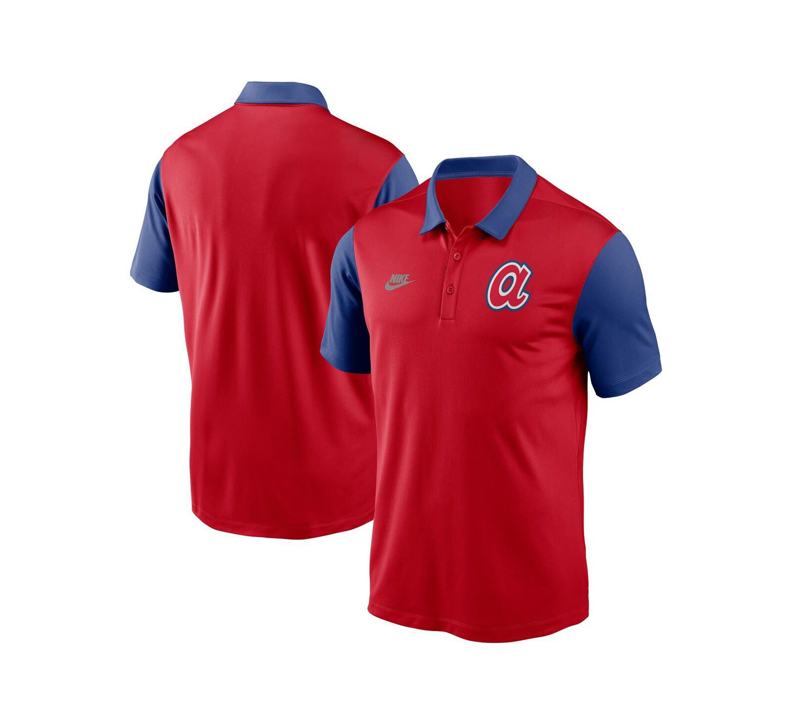 Nike Мужская красная рубашка-поло Atlanta Braves Cooperstown Collection