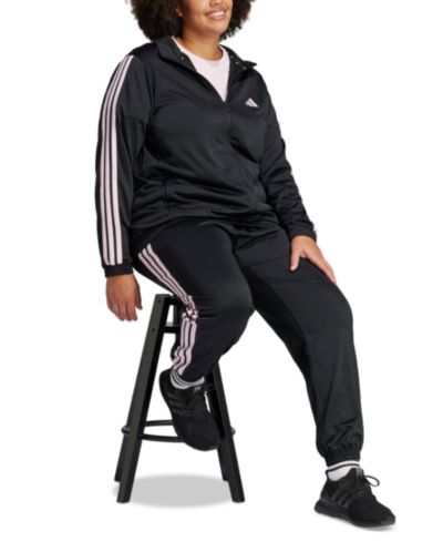 adidas Plus Size Essentials Tricot Three Stripes Track Jacket