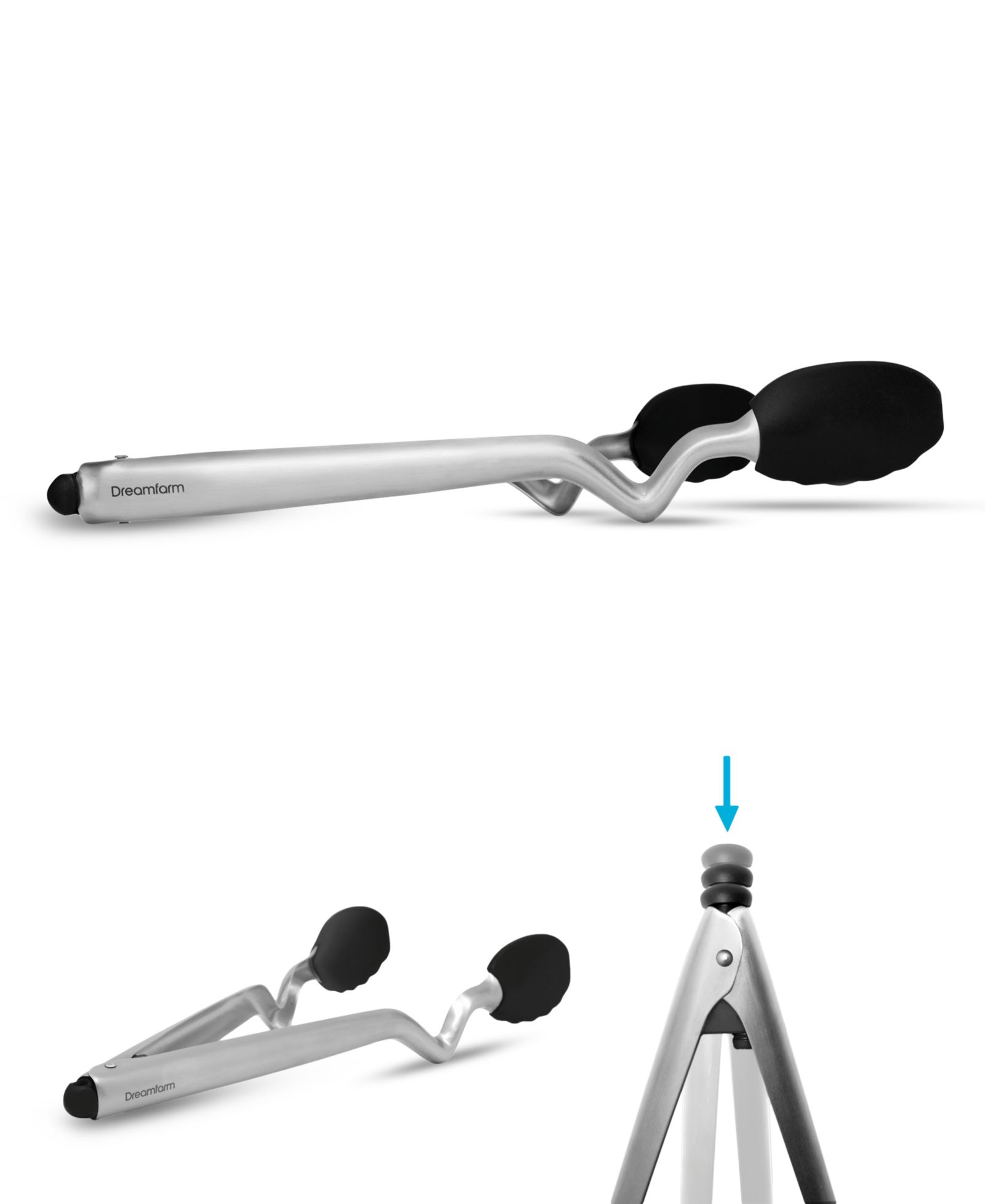 Щипцы Dreamfarm 12" Stainless Steel Silicone Tongs