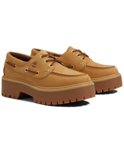 Timberland Женские лодочные туфли Stone Street 3-Eye Premium Leather Platform