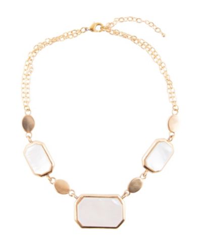 Массивное колье Barse Bold Genuine White Mother of Pearl Abstract Statement
