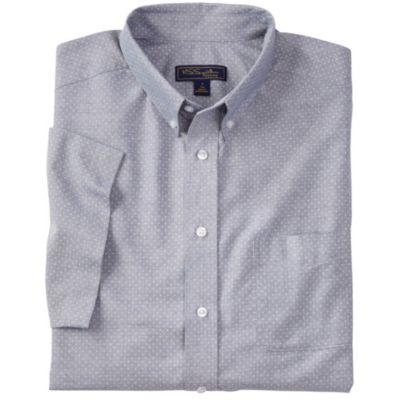 KingSize Men's Short-Sleeve Wrinkle-Free Everyday Oxford