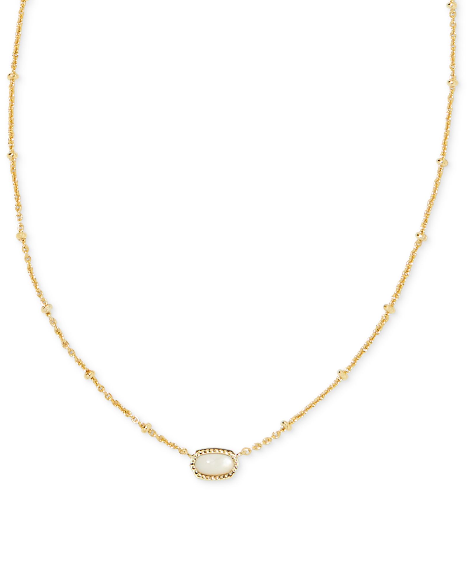 Колье-подвеска Kendra Scott Gold-Tone Mini Elisa Enamel Frame Short, 15" + 4" extender