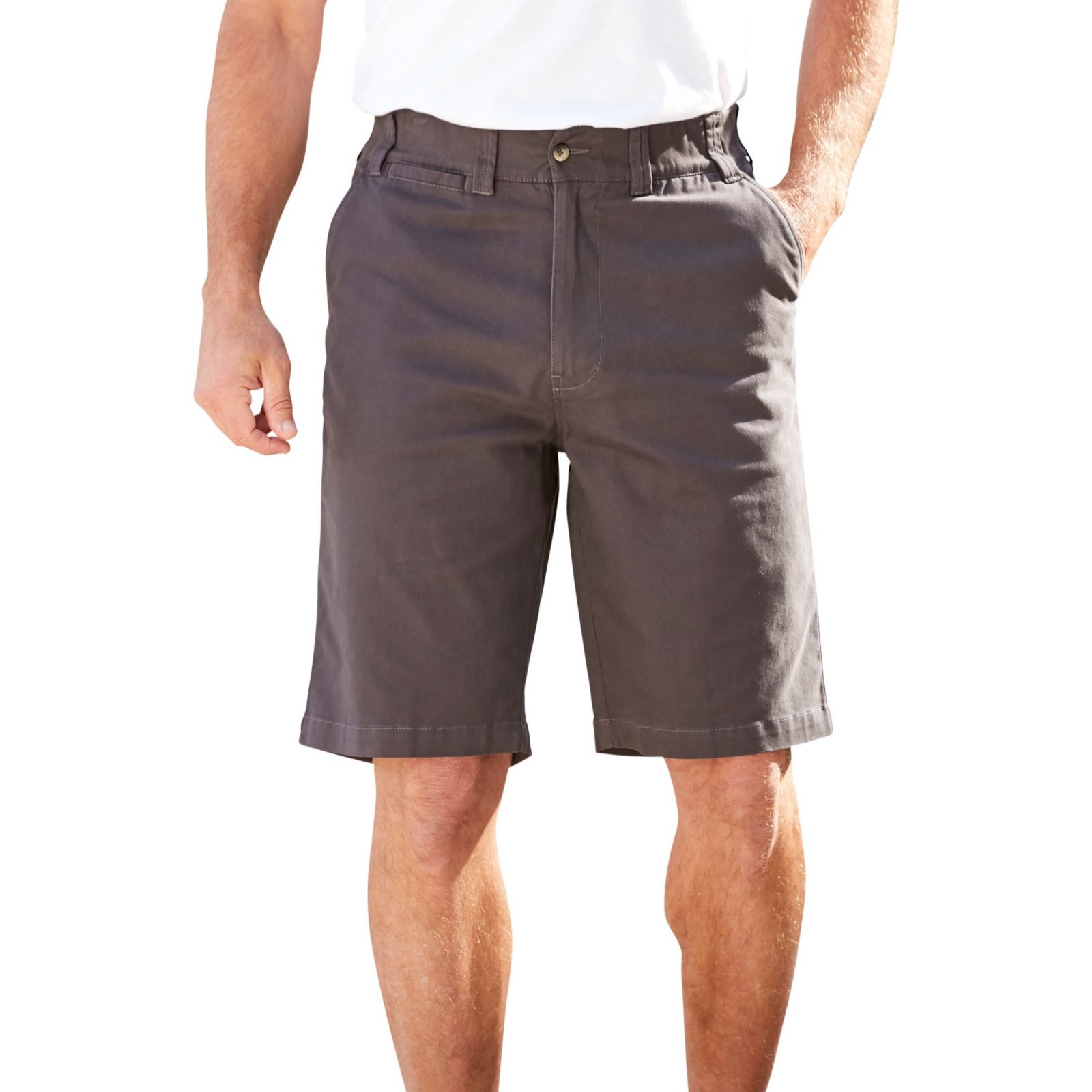 KingSize Men's Flex Full-Elastic Waist Chino Shorts