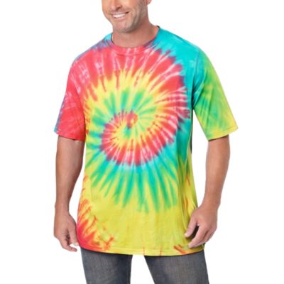 Мужская легкая футболка KingSize с принтом Tie-Dye