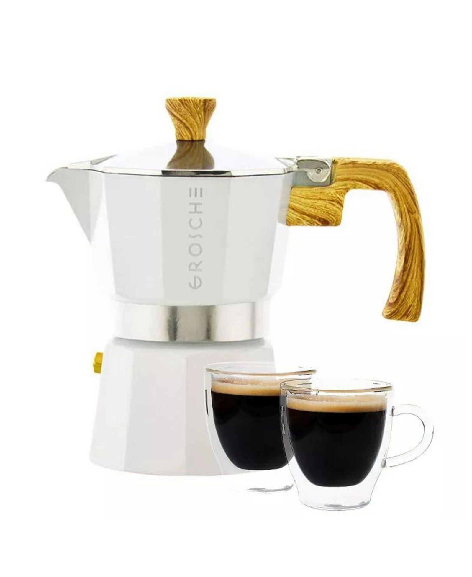 GROSCHE Milano Expresso Elegance: Moka Pot Espresso Cup set