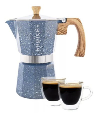 GROSCHE Milano Stone Expresso Elegance: Moka Pot Espresso Cup set