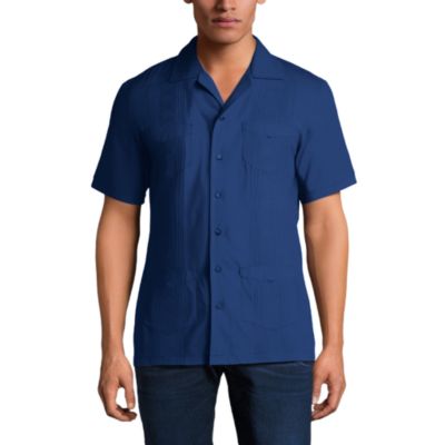 Мужская рубашка KingSize Guayabera с коротким рукавом