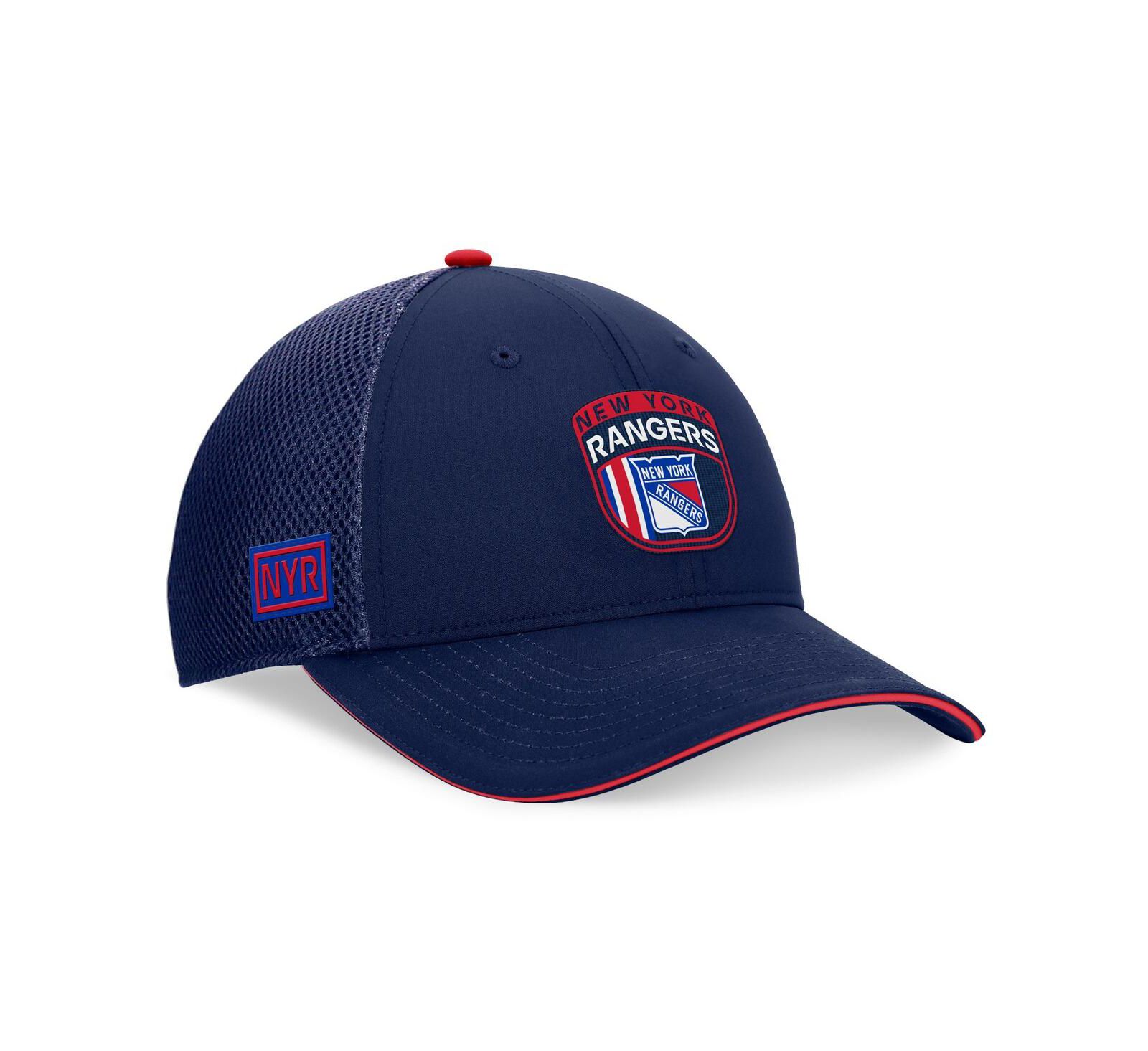 Мужская кепка Fanatics New York Rangers 2024 NHL Draft on Stage Trucker с регулируемым размером, темно-синяя