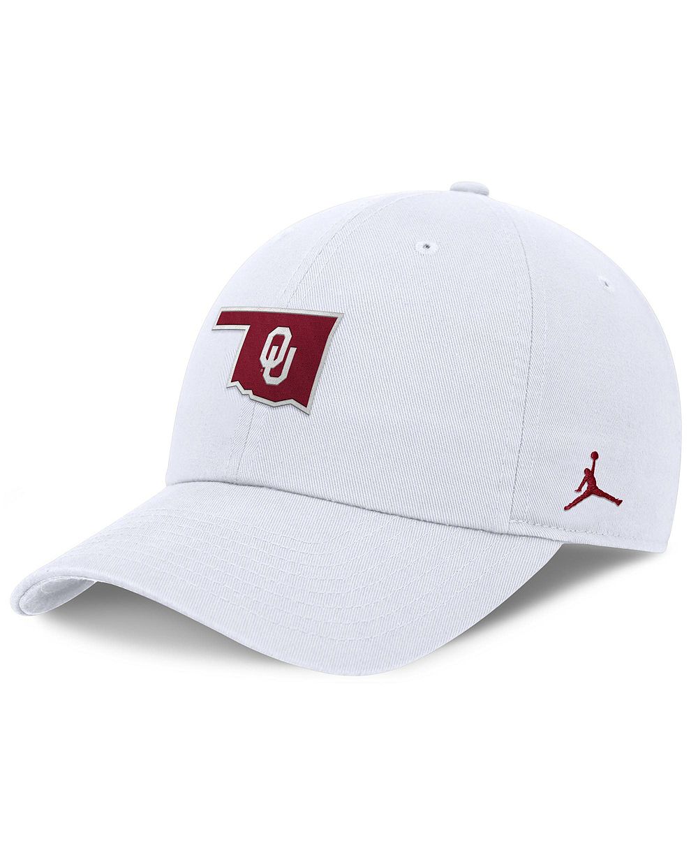 Мужская кепка Jordan White Oklahoma Sooners Club Dri-FIT Adjustable