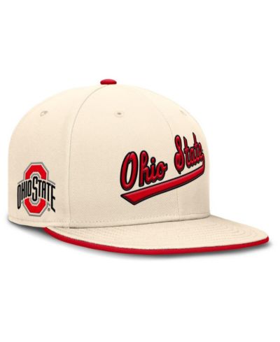 Мужская кепка Nike Natural Ohio State Buckeyes Primetime True Performance Fitted Hat