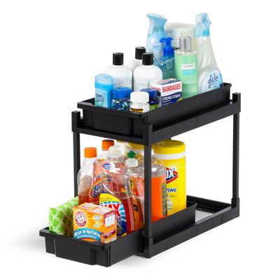 IRIS 2 Tier Under Sink Organizer, Storage with Sliding Drawers - Versatile solution for Office