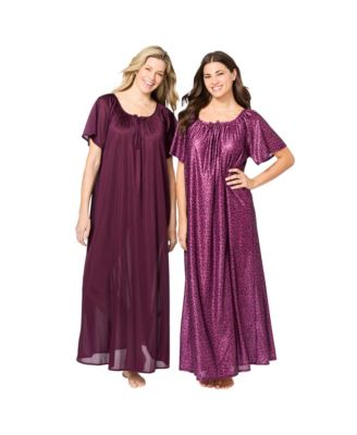 Халат шелковый Only Neccessities Plus Size 2-Pack