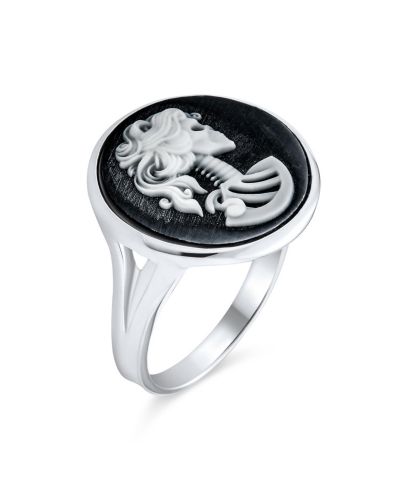 Bling Jewelry винтажное кольцо с камео в стиле панк-рок