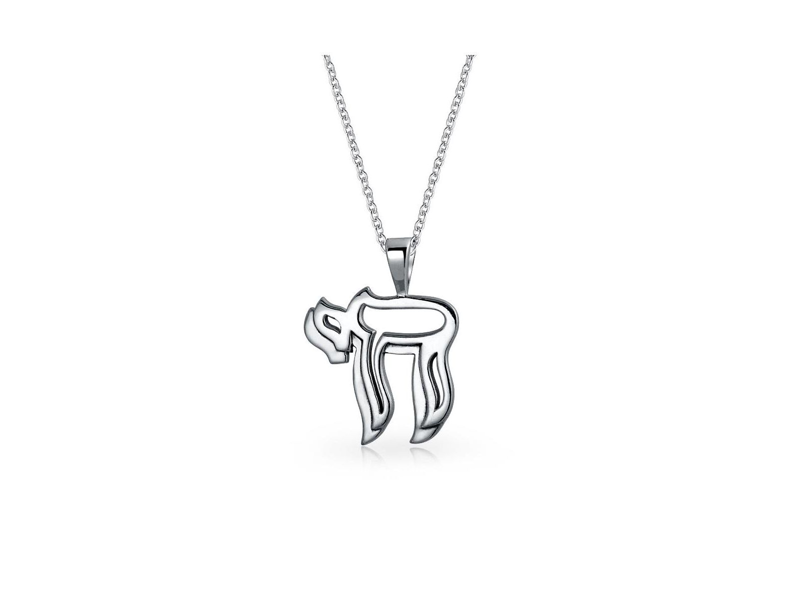Bling Jewelry Подвеска-ожерелье с символом жизни Chai, серебро Sterling Silver