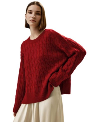 LILYSILK Женский джемпер из ультратонкой шерсти мериноса, Crewneck