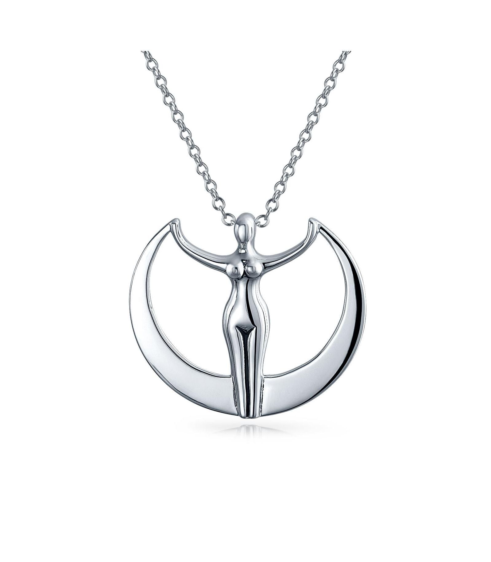 Подвеска-кулон Bling Jewelry Celtic Cerridwen Crone Ancient Divine Deity Lunar Moon Goddess Of Wisdom Sterling Silver