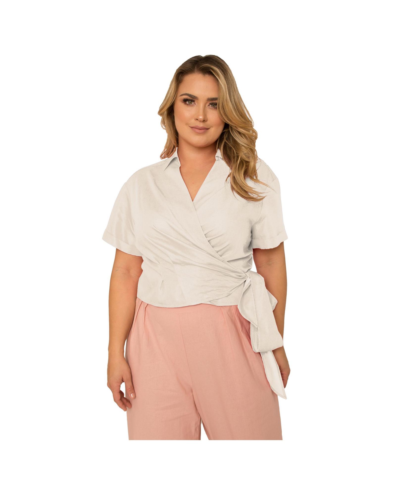 Standards & Practices Plus Size Блузка с завязками на талии