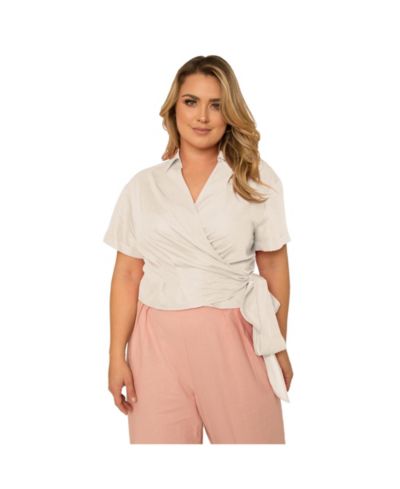 Standards & Practices Plus Size Блузка с завязками на талии