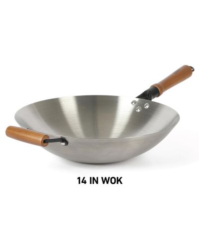 Oster Sangerfield вок из углеродистой стали 14" с деревянными ручками