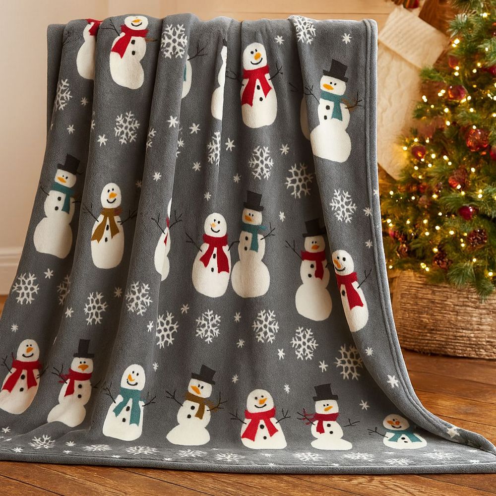 Плед Kate Aurora Ultra Soft & Cozy Christmas Snowman, 50 in. W x 60 in. L