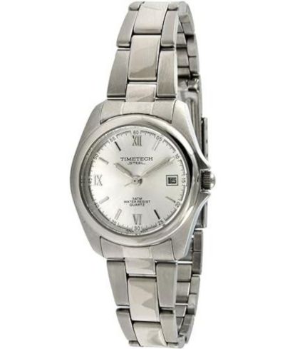 TIMETECH Women's Stainless Steel Silver Dial Bracelet Watch