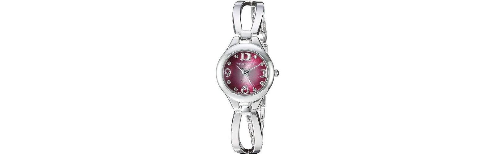 Часы-браслет TIMETECH Women's Fashion Silver-Tone с розовым циферблатом