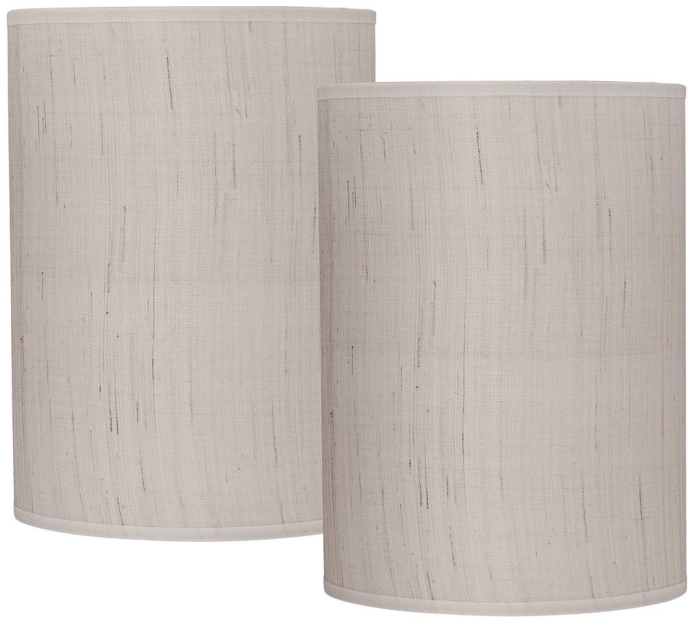 Набор абажуров Springcrest Set of 2 Cylinder Lamp Shades Ivory White Small 8" Top x 8" Bottom x 11" High