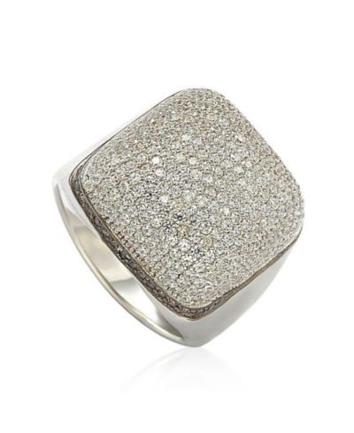 Кольцо Suzy Levian из стерлингового серебра с фианитами Pave Dome