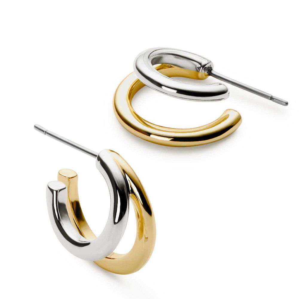 Ana Luisa Scarlett Two-Tone Double Hoop Earrings
