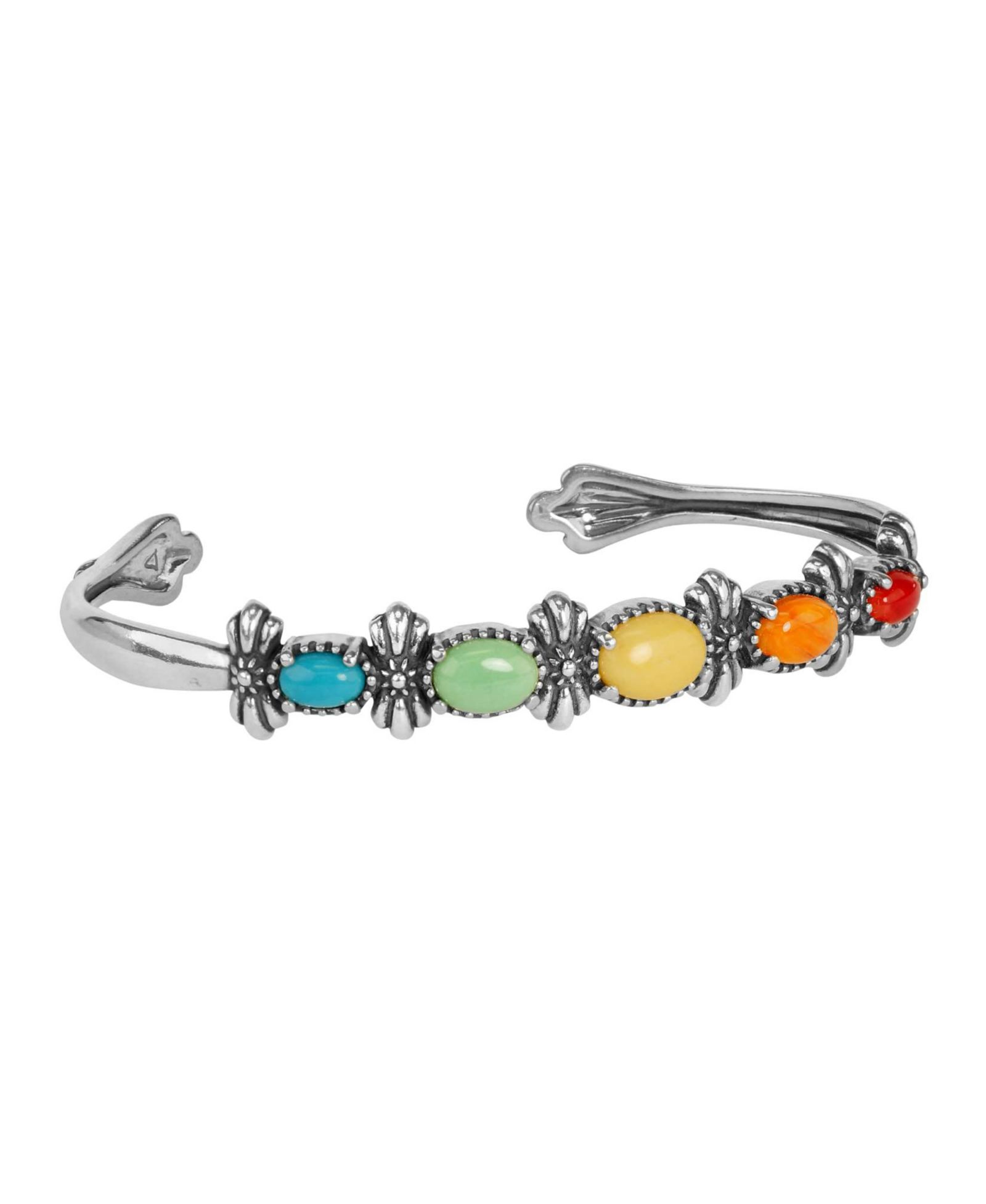 American West Jewelry браслет манжет с многоцветными камнями Small