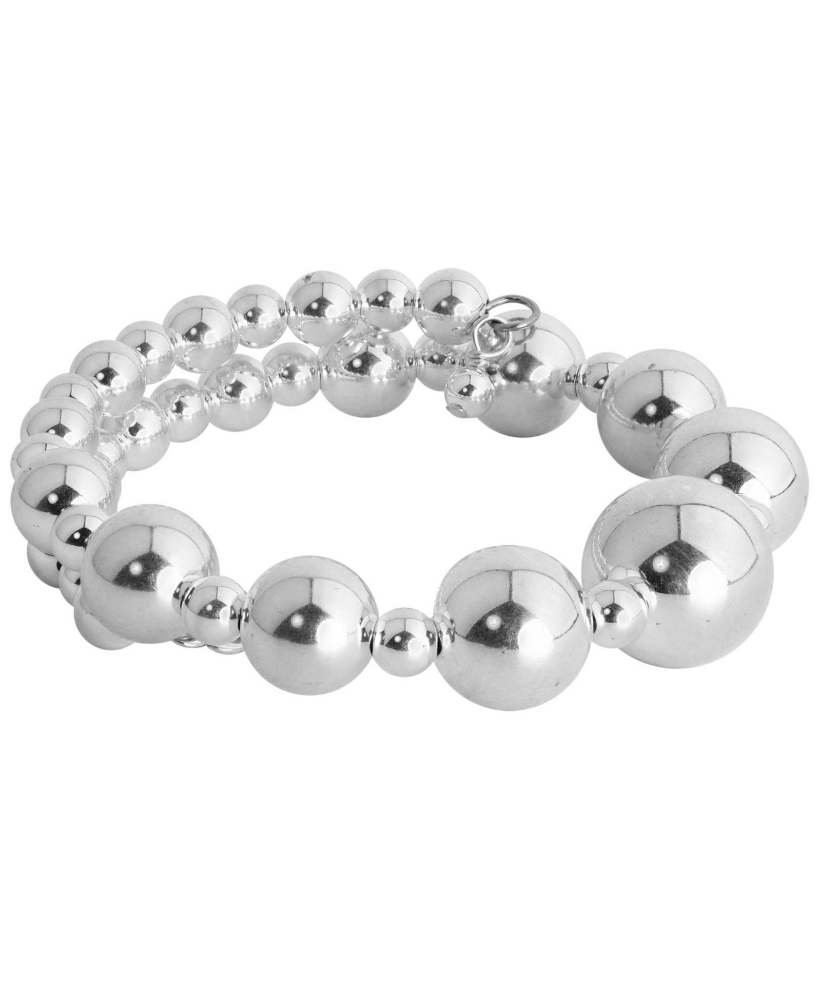 Браслет American West Jewelry Classics Sterling Silver Beaded Coil